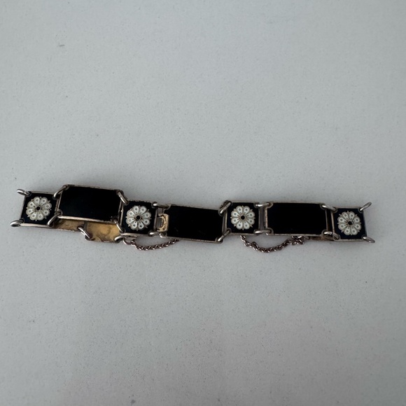 David Anderson Jewelry - 🇳🇴 Vintage David Andersen Norwegian Sterling Enamel Bracelet – Black